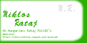 miklos rataj business card